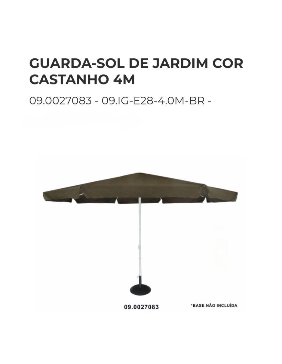 Guarda-sóis Jardim 4mts (400cms)