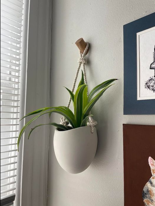 Komplet 3 nowych doniczek wiszących na ścianę w stylu boho loft balkon