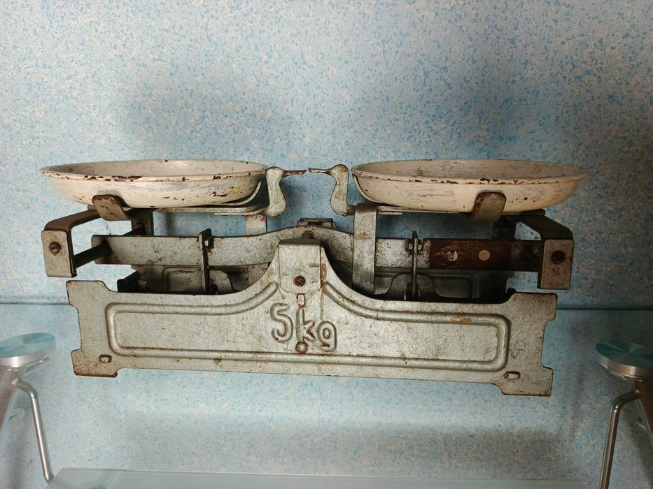 Waga szalkowa sklepowa super stan, kompletna + odważniki 1kg 2kg