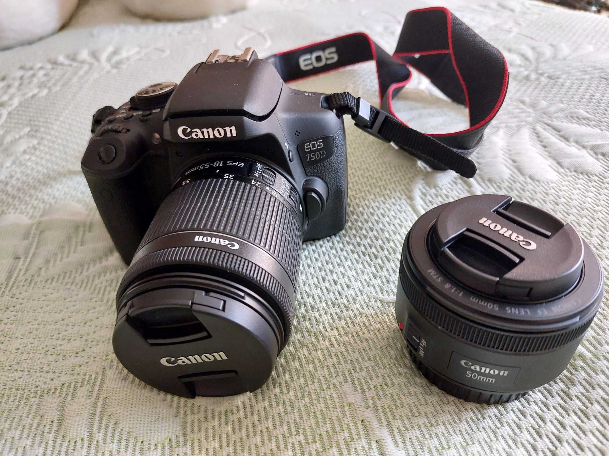 Máquina fotográfica Canon EOS 750D
