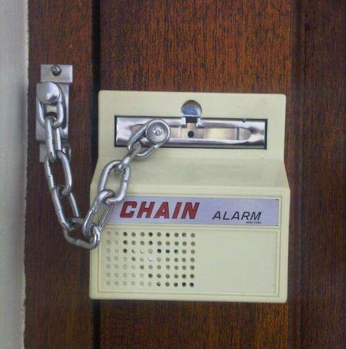 Alarm do domu zamek do drzwi chain alarm nowy w pudełku okazja