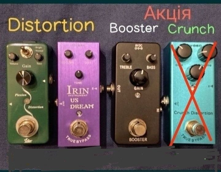 Ефект delay дісторшн бустер ревербератор овердрайв хорус тремоло