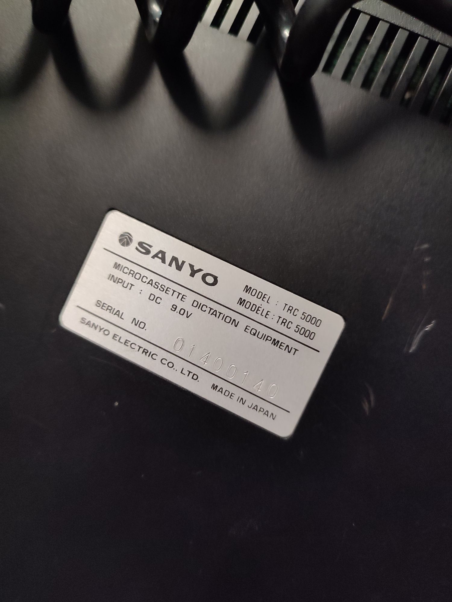 Sanyo memo-scriber model:TRC 5000 micro cassette dictation equipment