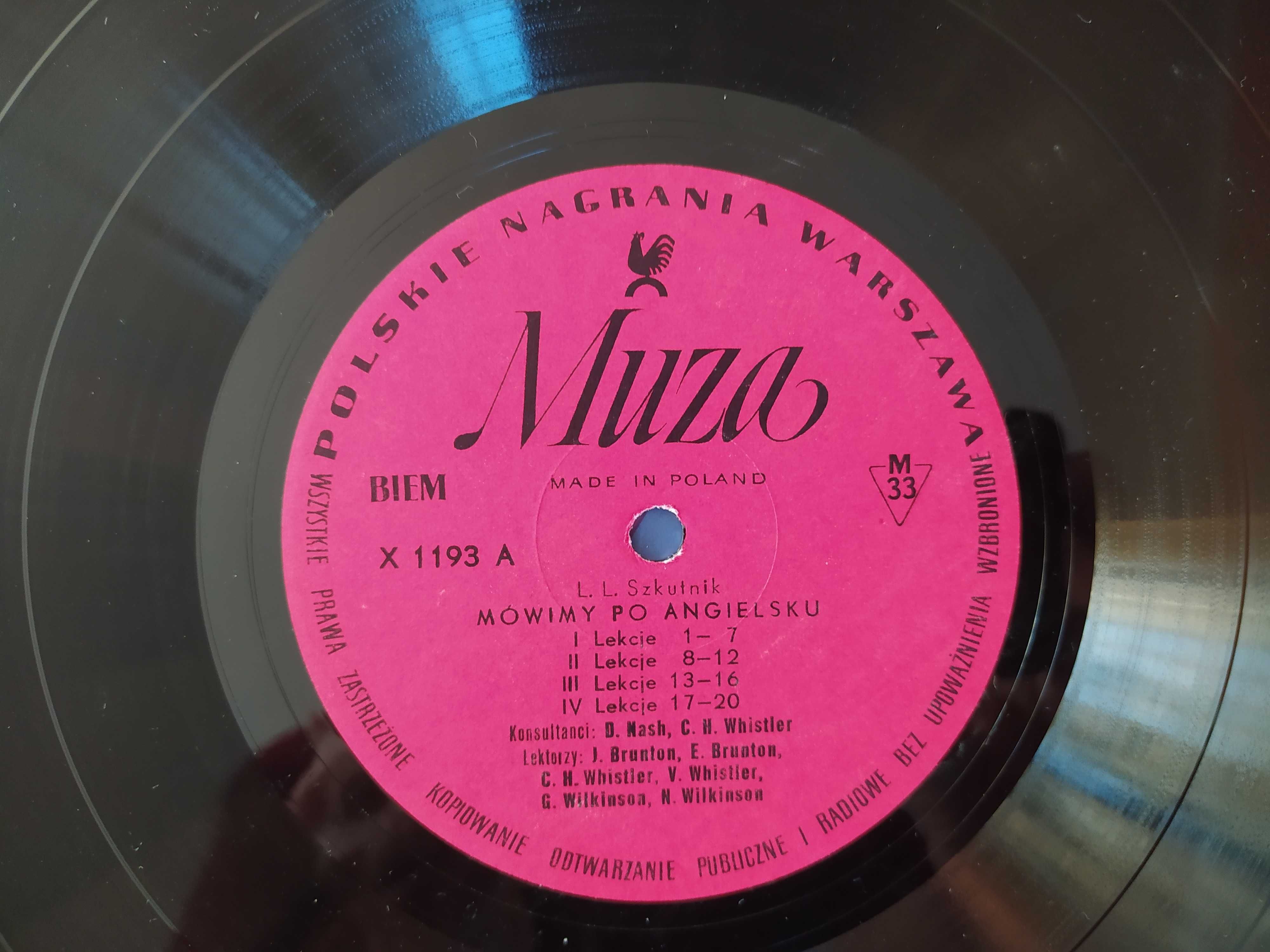 Płyta gramofonowa kurs angielskiego Mówimy po angielsku, Muza XL1193-5