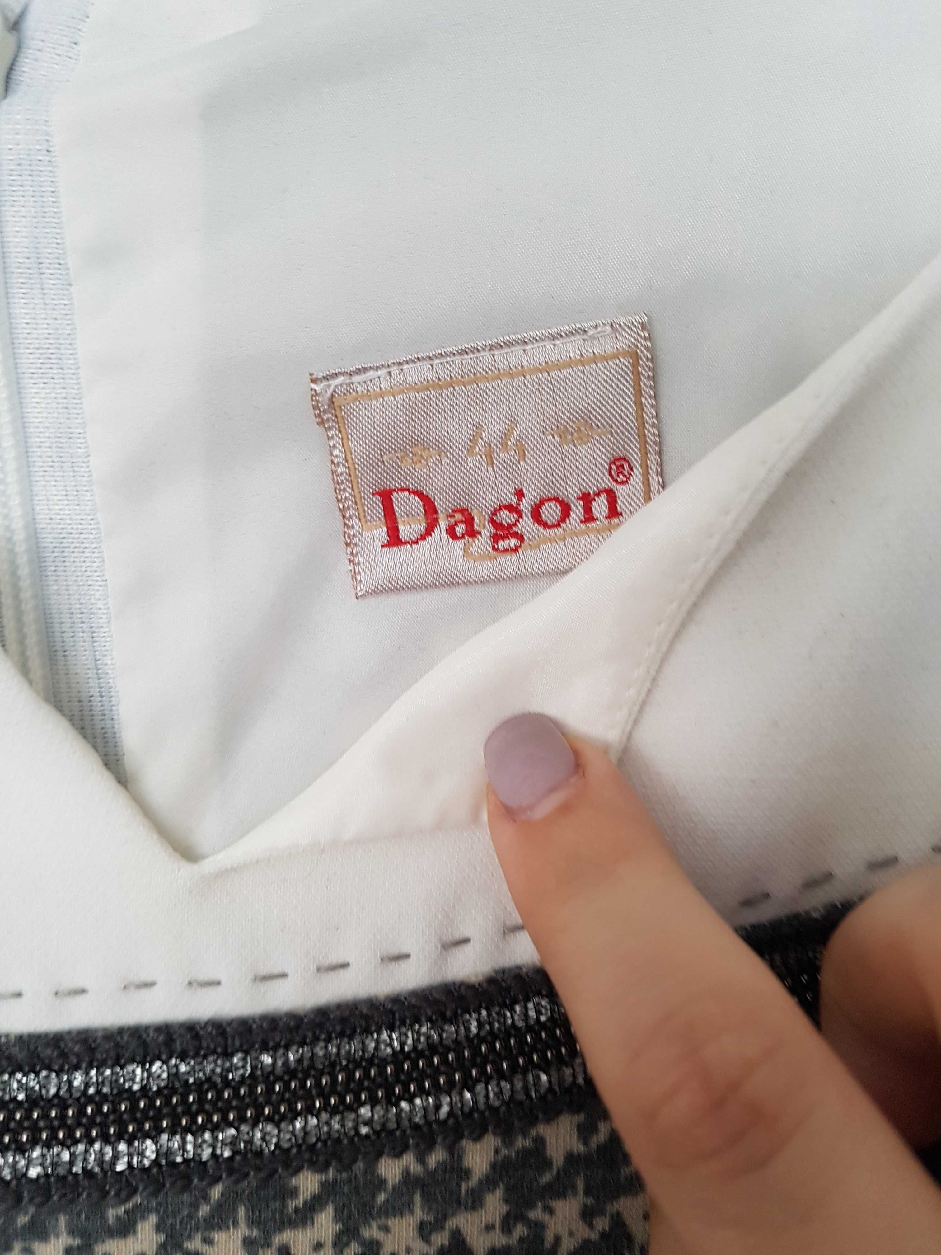 Dagon Sukienka szara pepitka 44 XXL