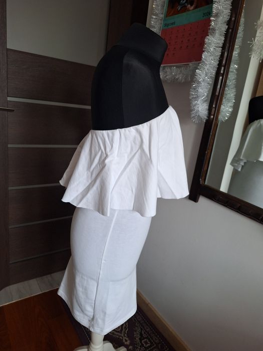 Mini sukienka, tunika Biała.