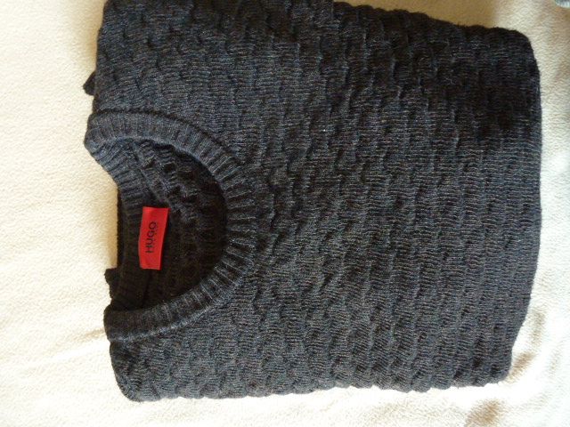 BOSS HUGO BOSS sweter XL/XXL męski oryginalny jak nowy brązowy