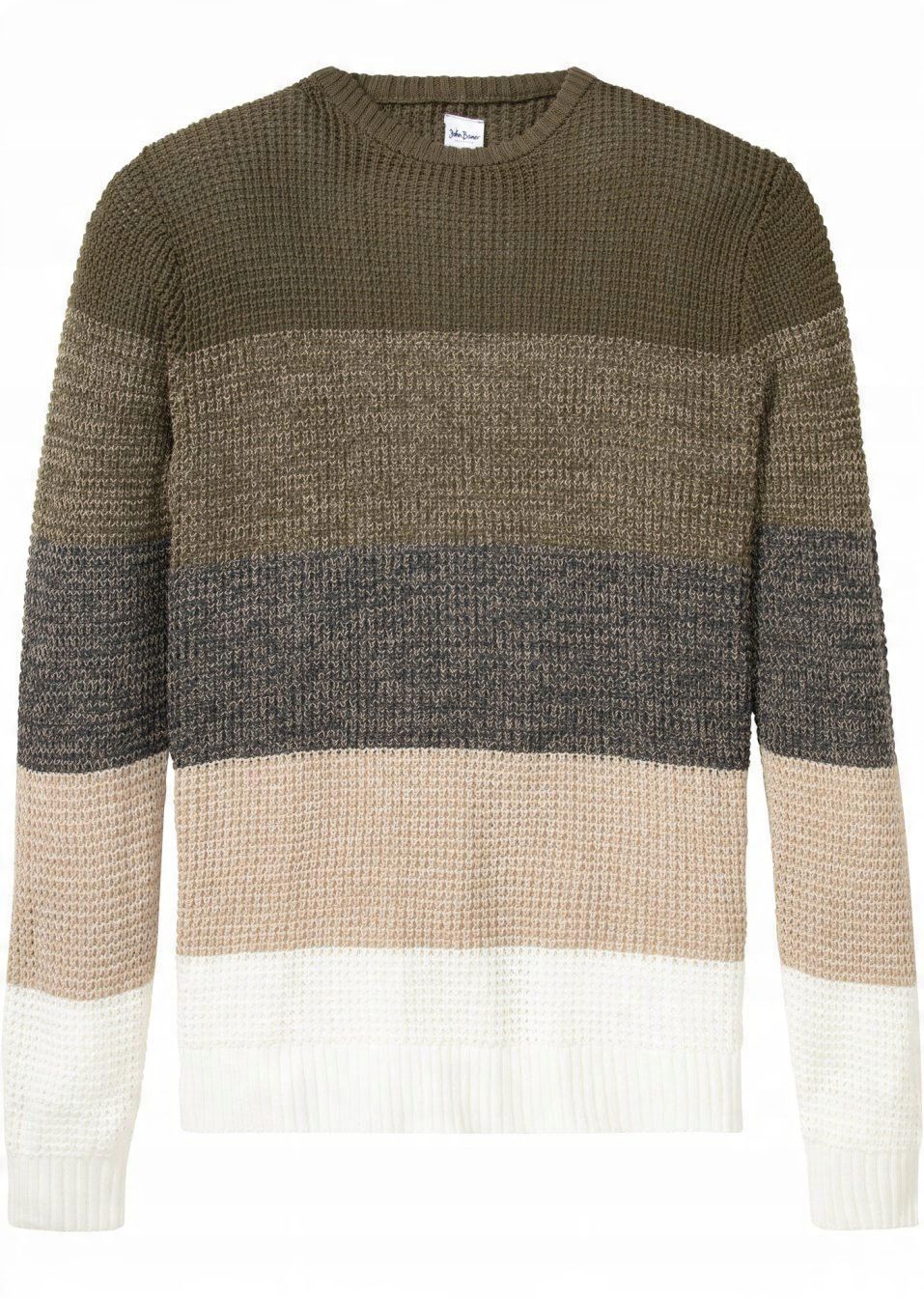 B.P.C sweter męski w paski S.