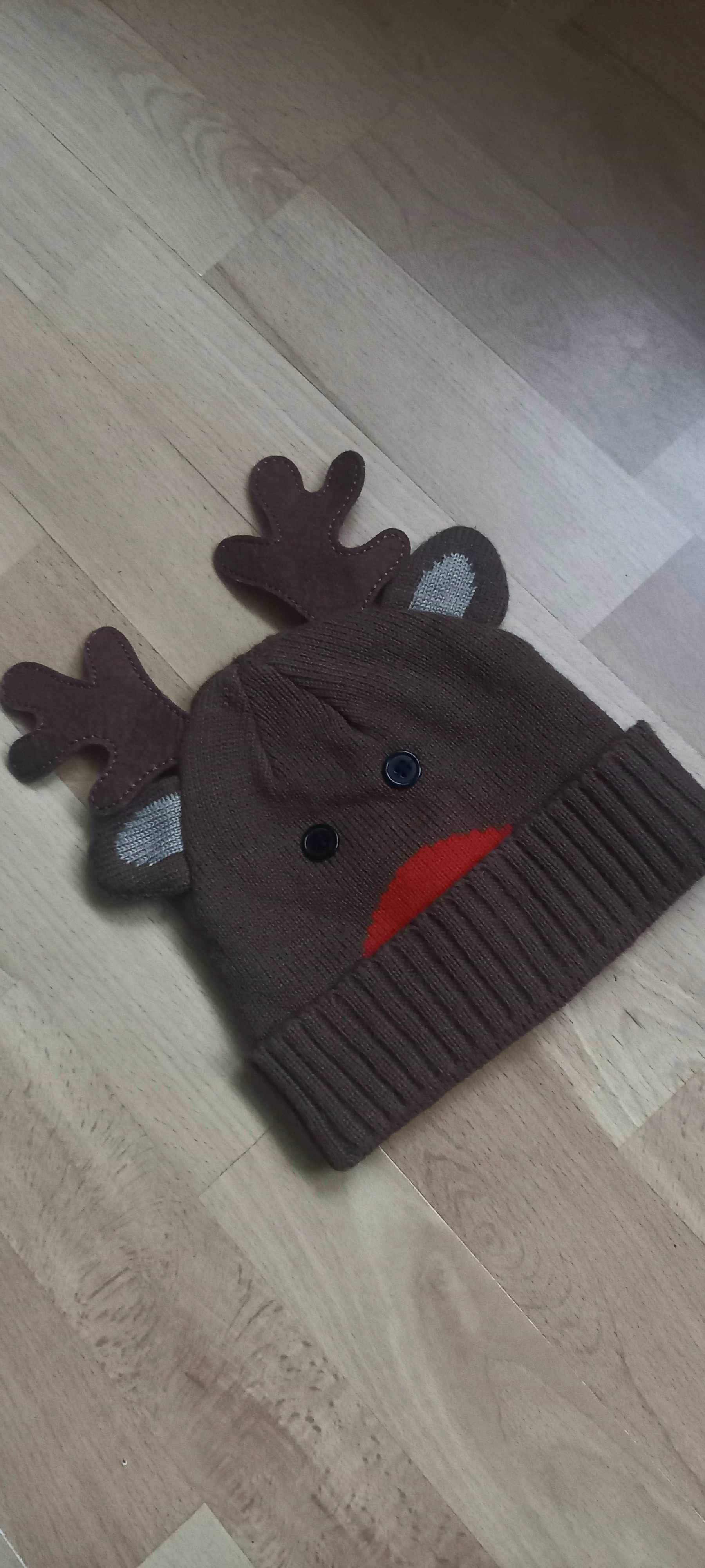 Czapka dla  chłopca zimowa świąteczna renifer Have&Jolly OneSize