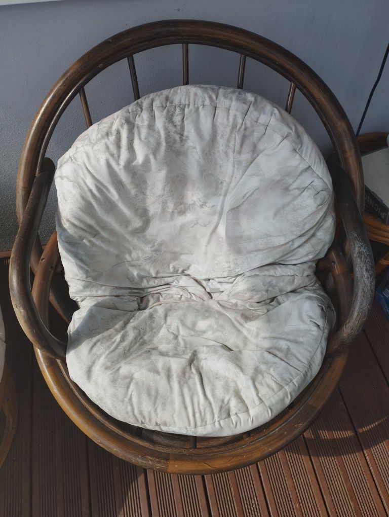 Fotel rattanowy papasan