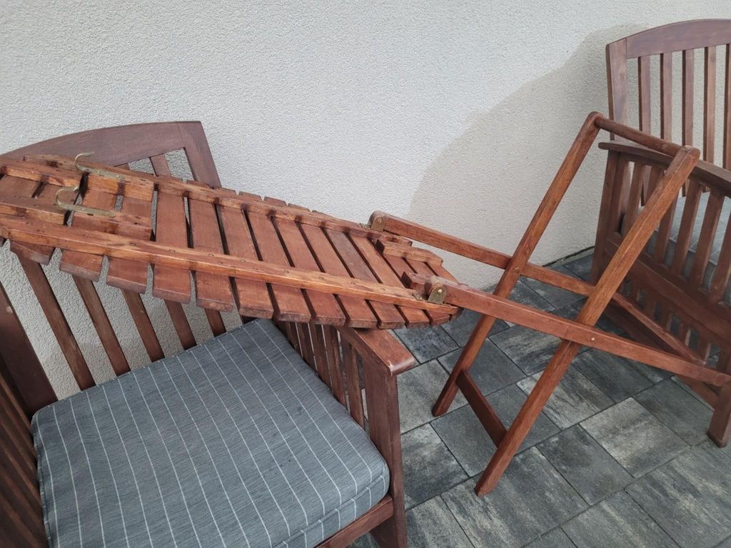 Stolik balkonowy/ ogrodowy, drewno tekowe
