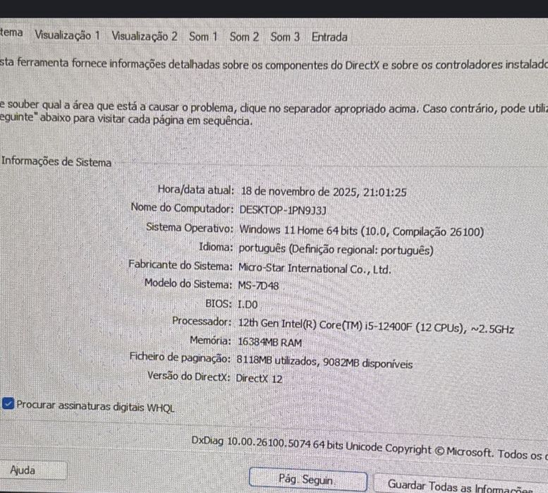 Setup completo pc com rtx 5060