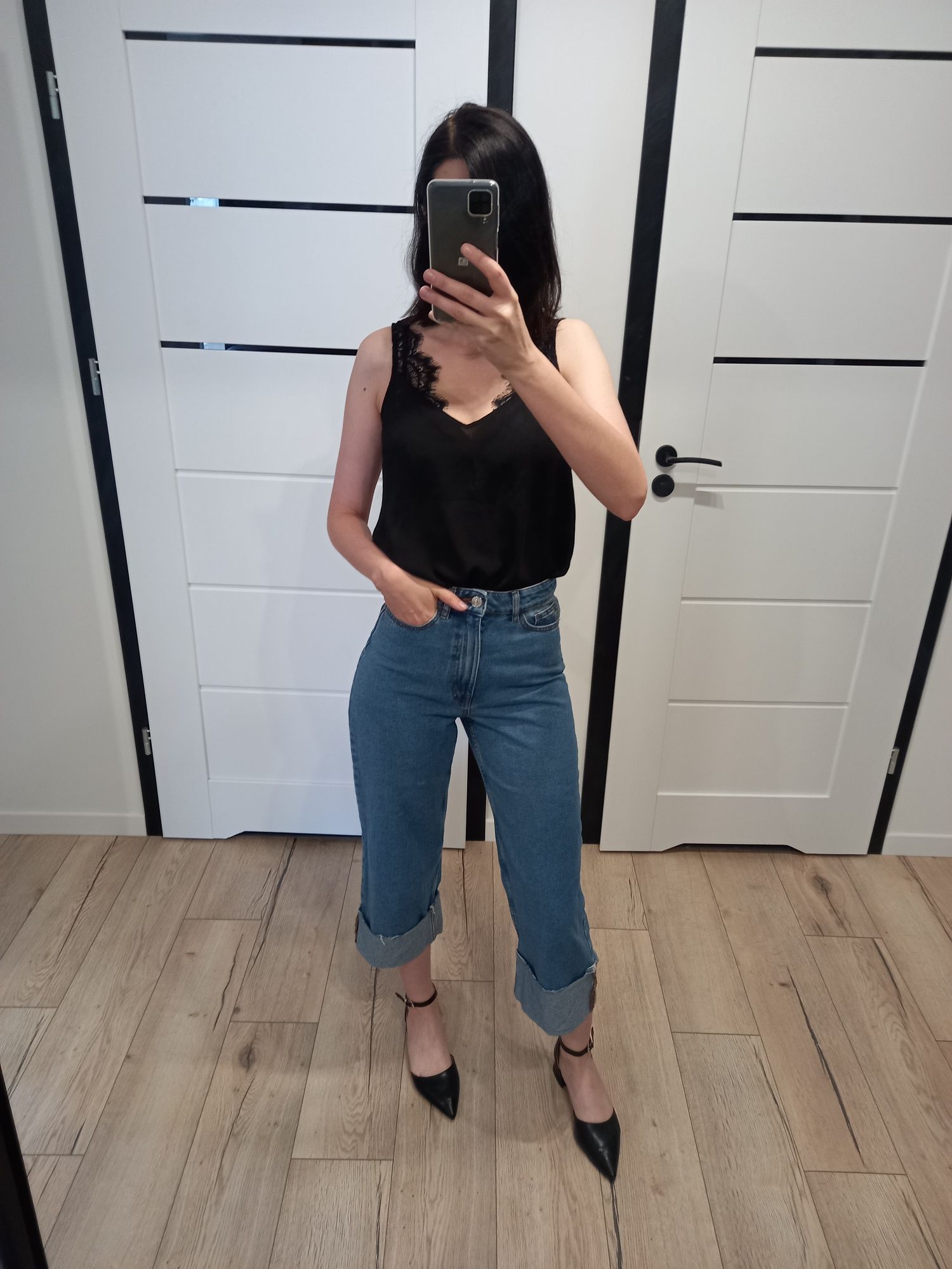 Spodnie culotte kuloty S