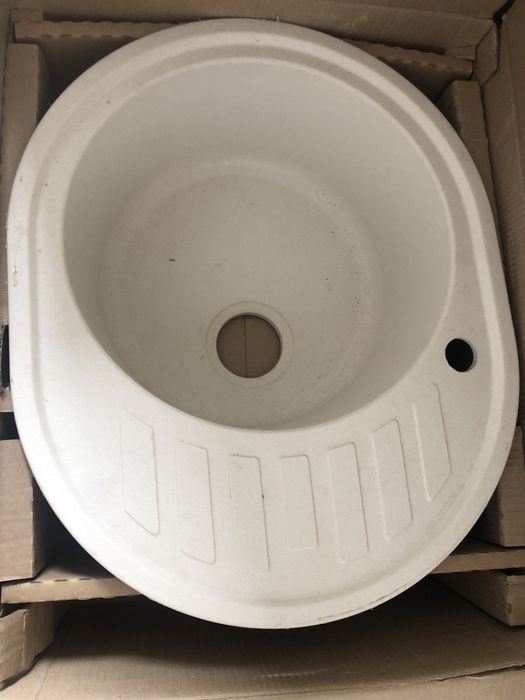 Гранітна мийка для кухні AquaMill FLORIDА біла