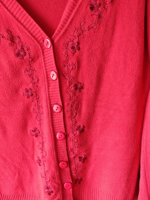 Sweter z wełny rozmiar S czerwony