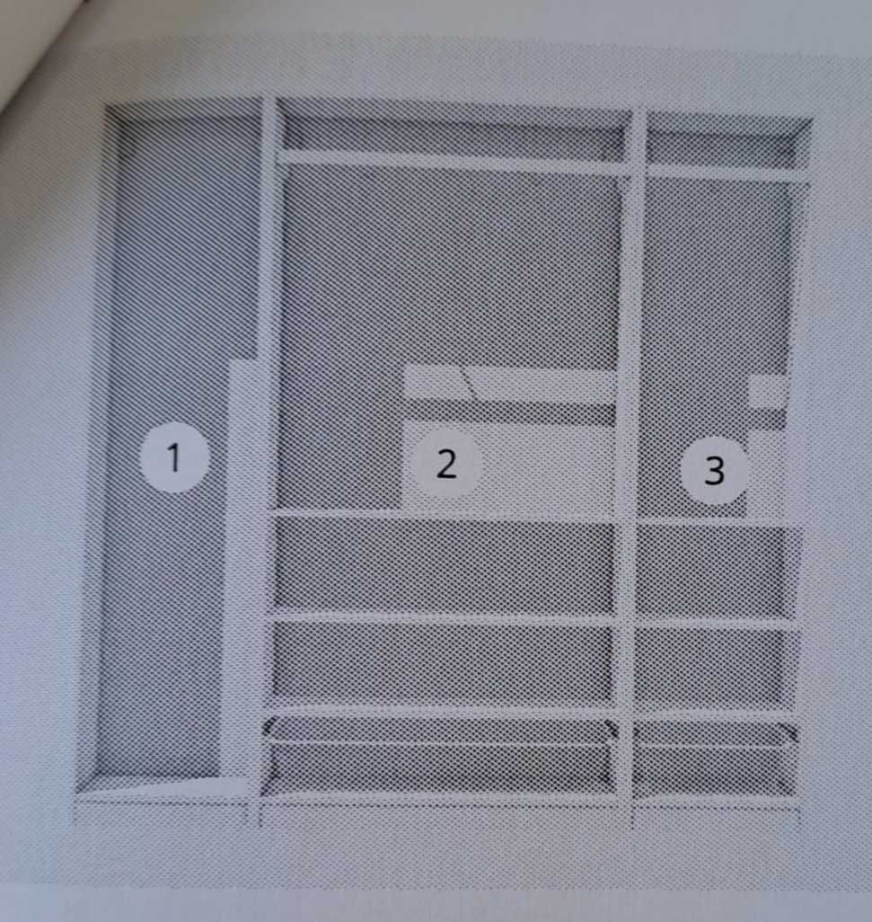 Roupeiro como novo, Ikea Pax, espelho ao centro: 200x39x201