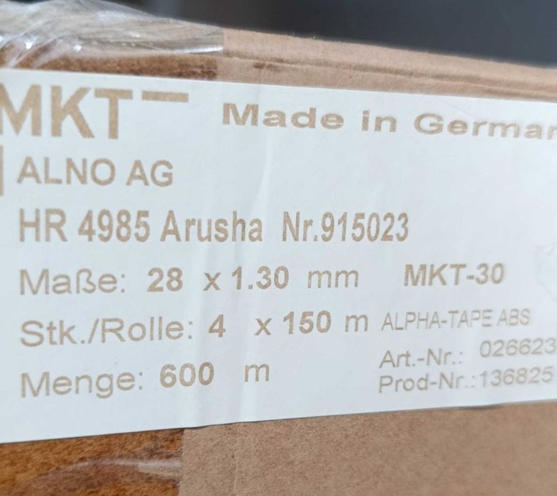 Obrzeże meblowe ALPHA-TAPE ABS 28 mm x 1,30 mm- 150 m, 40 szt.