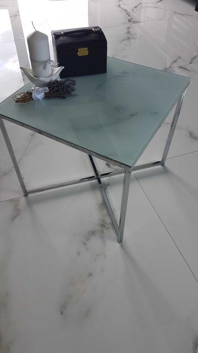 Stolik szklany marmur