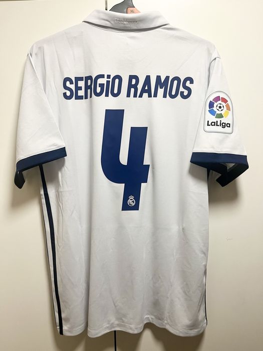 Koszulka Piłkarska Sergio Ramos 4 Real Madryt La Liga XL Retro Vintage