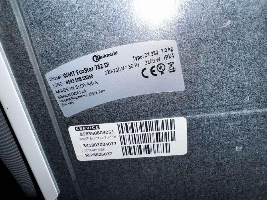 Pralka Bauknecht Wmt EcoStar 732 di 7 kg a+++ 1200 obr