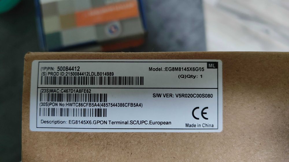 Router Huawei EG8145X6 GPON ONT TERMINAL WI-FI 6.