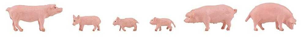 Faller - Świnie - figurki zwierząt hodowlanych - skala H0 1:87