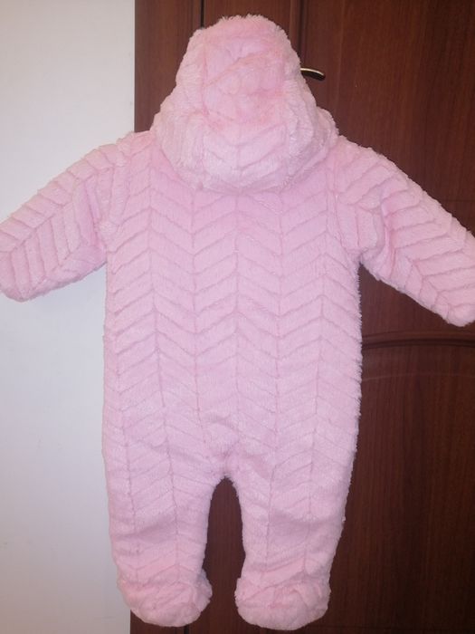 Деми теплый меховый комбинезон комбез тедди комбiнезон шубка демiсезон