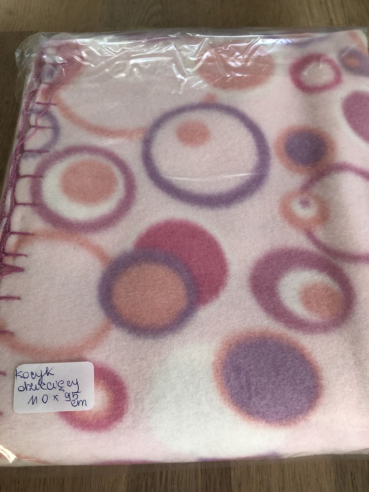 Kocyk polarowy dla dziecka-wymiary- Oliwia-handmade-nowy