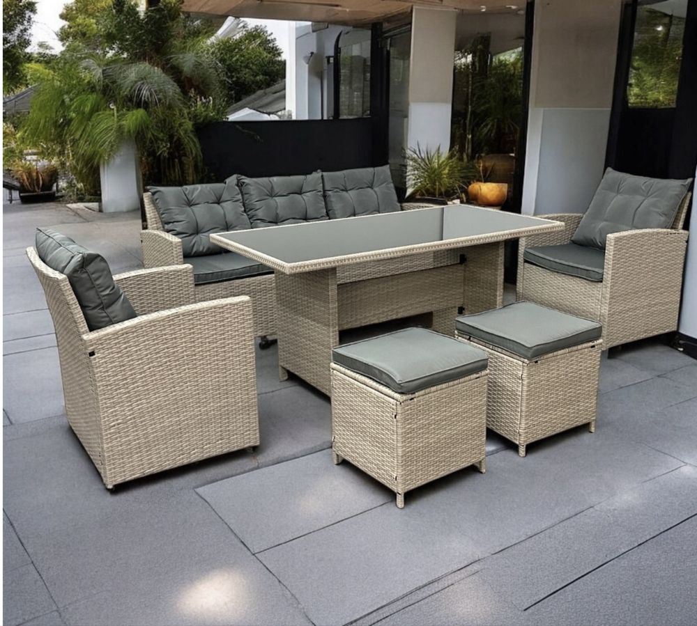 Meble ogrodowe technorattan kolory sofa fotele stół