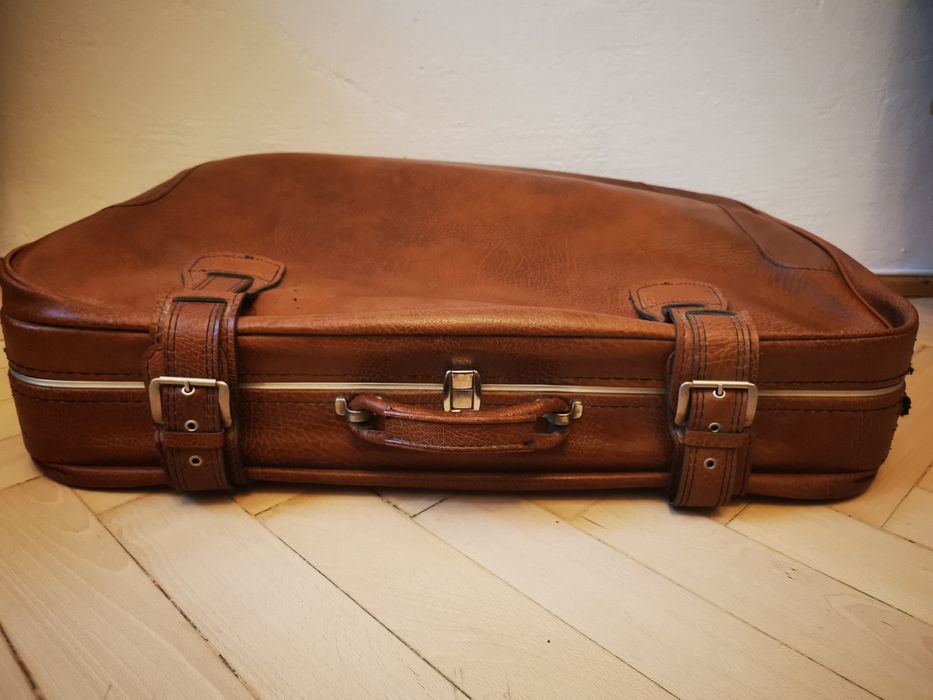 Walizka skórzana retro rozmiar 74 cm x 51 cm x 16 cm