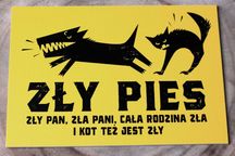 Tabliczka Uwaga pies/kot