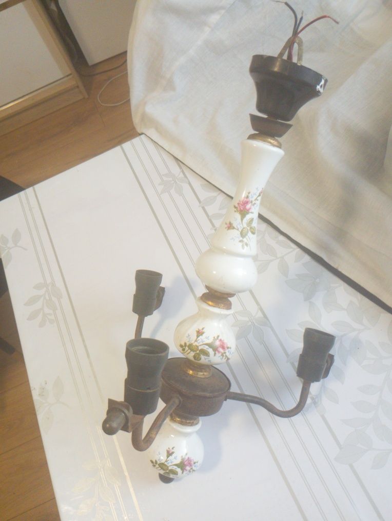 Żyrandol ceramiczny Vintage do Renowacji