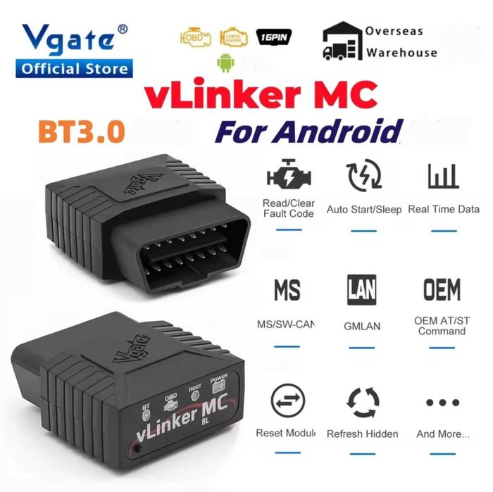 Interfejs diagnostyczny OBD2 ELM327 Vgate vLinker MC 3.0