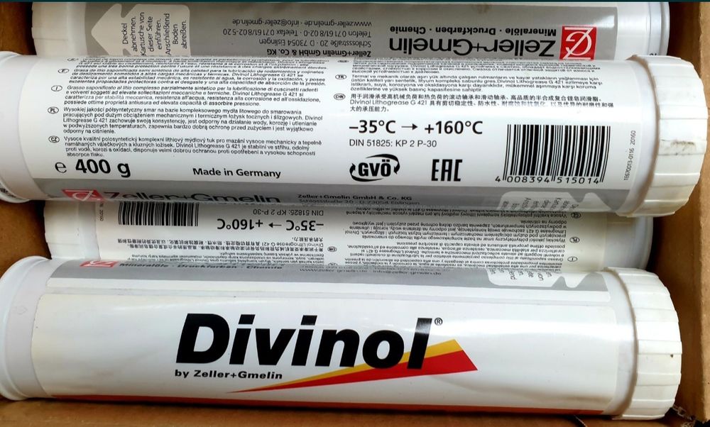 Smar polsyntetyczny do łozysk Divinol lithogrease G421  tuba 6x400gr