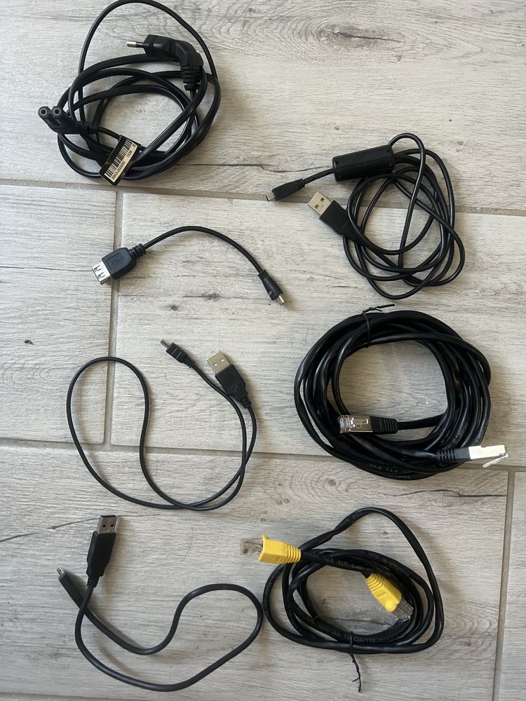 Kabel  Ethernet 3 m, Ethernet 1.5m, USB-B, Mini USB