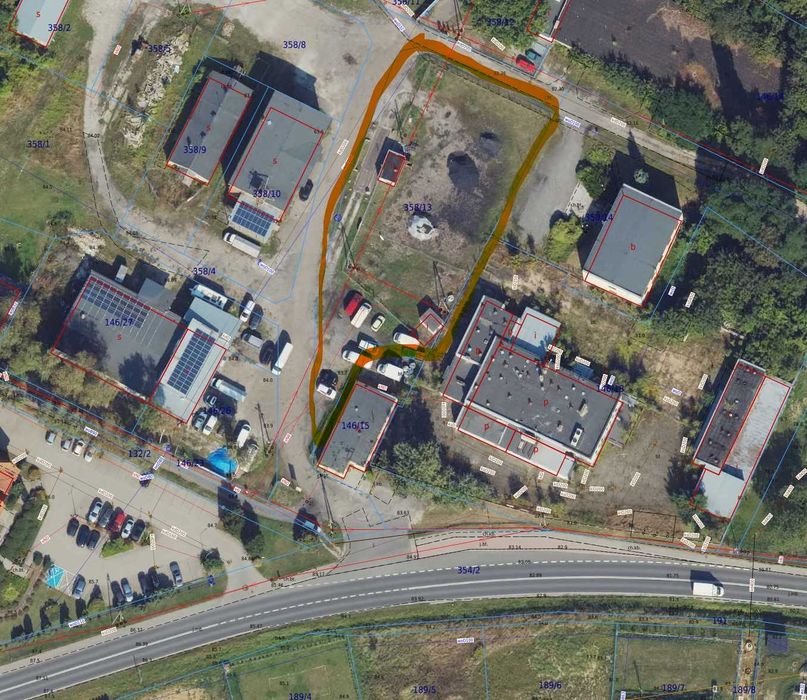 Punkt handlowy z działką 2300m2 przem.-usług. z mediami w bdb punkcie