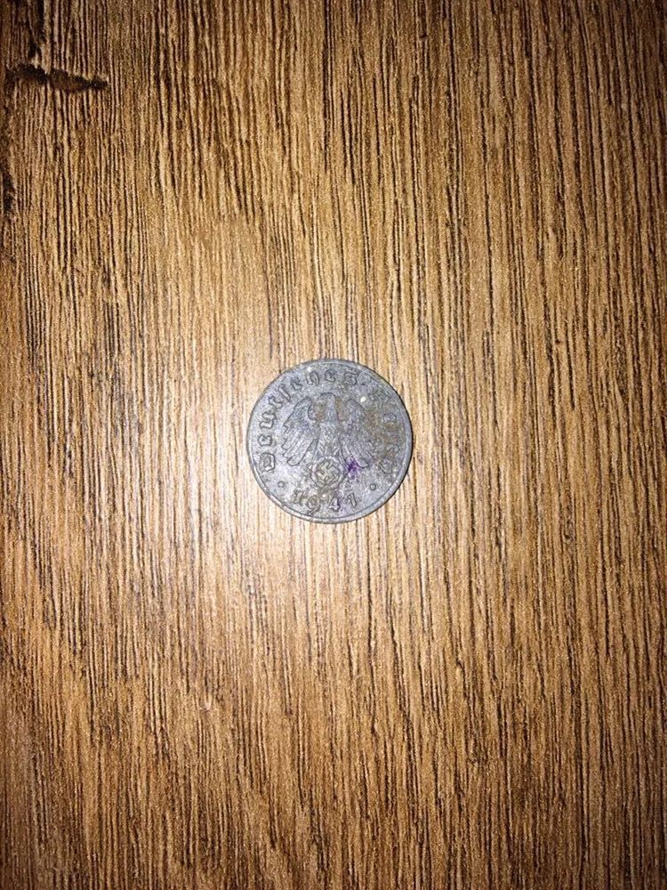 Moneta bilon 1 Reichspfennig fening 1941 trzecia rzesza swastyka