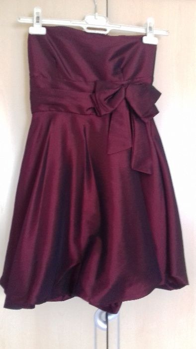 Vestido festa bordeaux S
