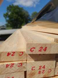 drewno konstrukcyjne C24 kantówka 45x95 45x145 45x195mm świerk 4-5,4m