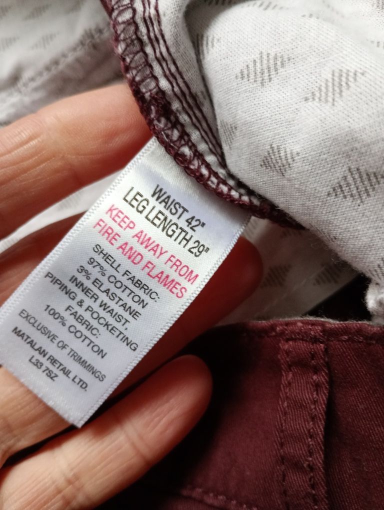 Easy męskie spodnie chino pas ok 110 / dł 105