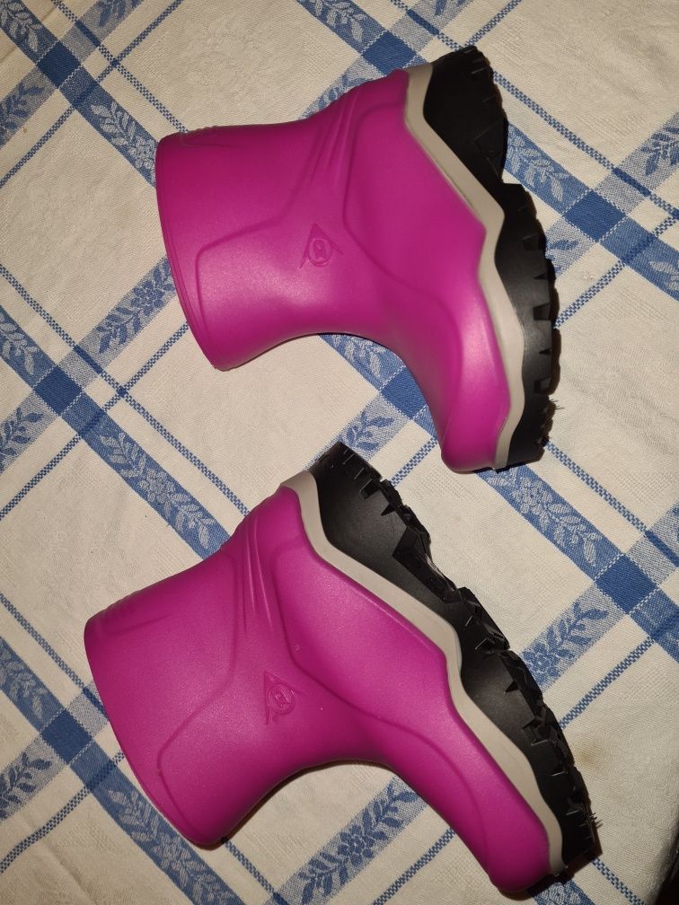 Botas Criança Dunlop Rosa Tamanho 24 Novas