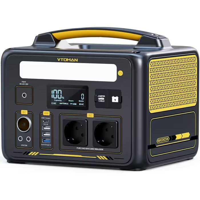 Портативна електростанція VTOMAN Jump 600X: 600W, 640Wh, LiFePO4, соня