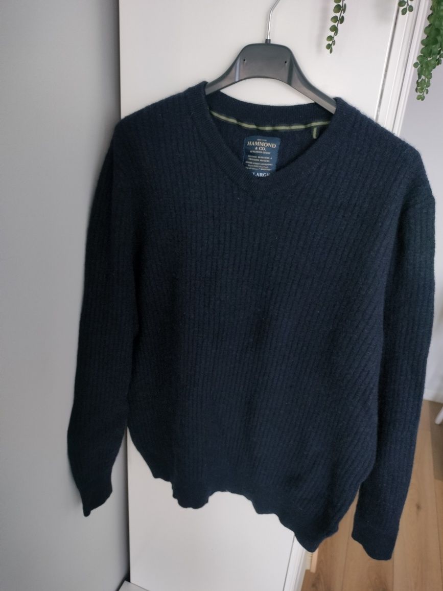 Sweter wełniany męski ciepły XXL wool blend