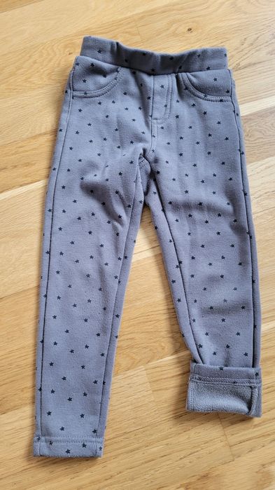 Spodnie, leginsy z meszkiem, ocieplane r.104