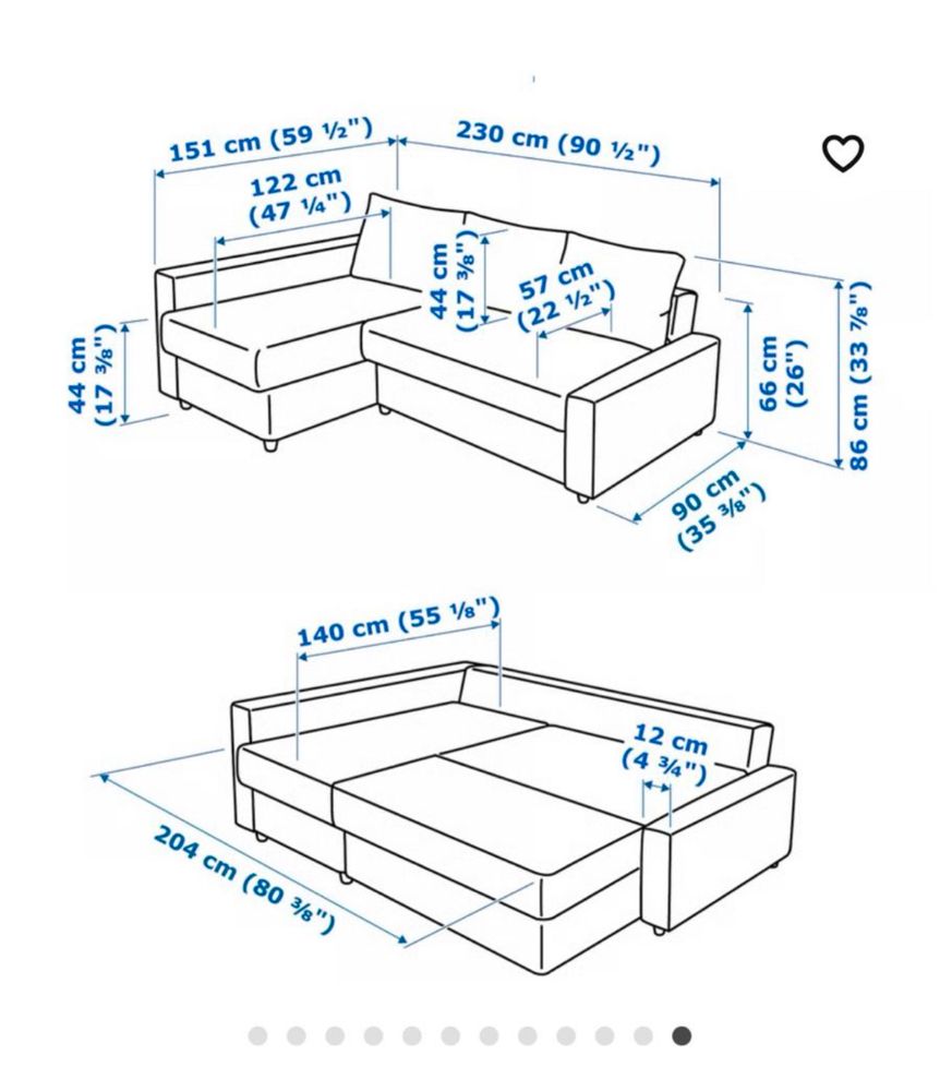 Fajny narożnik Ikea Friheten sofa funkcja spania pojemnik dowóz wysyłk