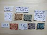 5szt. znaczki Fi U16 GG 1940r. Niemcy Swastyka gapa PMW Rzesza