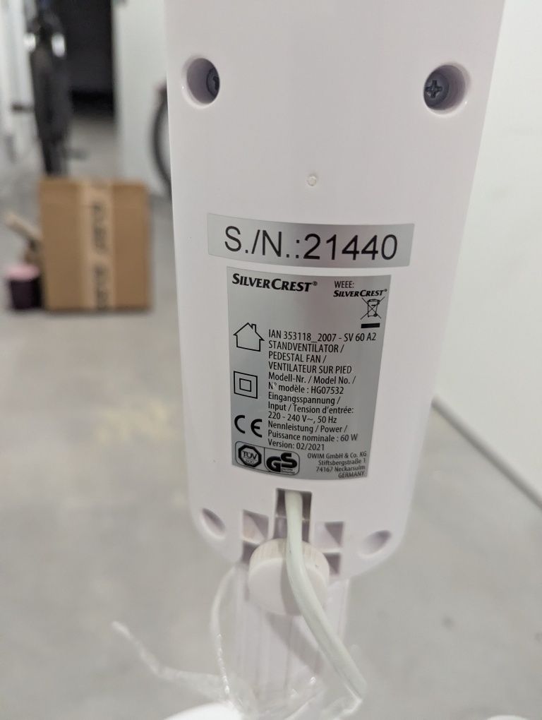 Wiatrak Silvercrest 60W