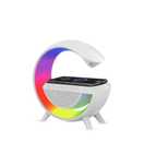 Inteligentna lampa LED RGB z ładowarką głośnik Bluetooth Radio FM,