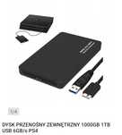 Dysk przenośny 1TB do PlayStation4
