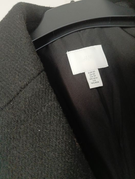 marynarka gruba XS-S  H&M, płaszcz, kurtka